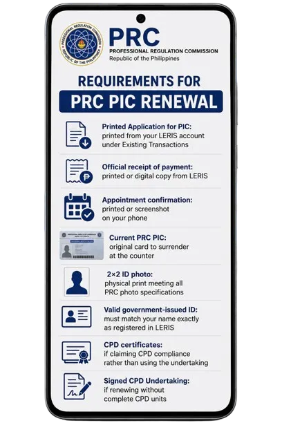 Complete List of Documents to Bring to PRC Office Complete List of Documents to Bring to PRC Office