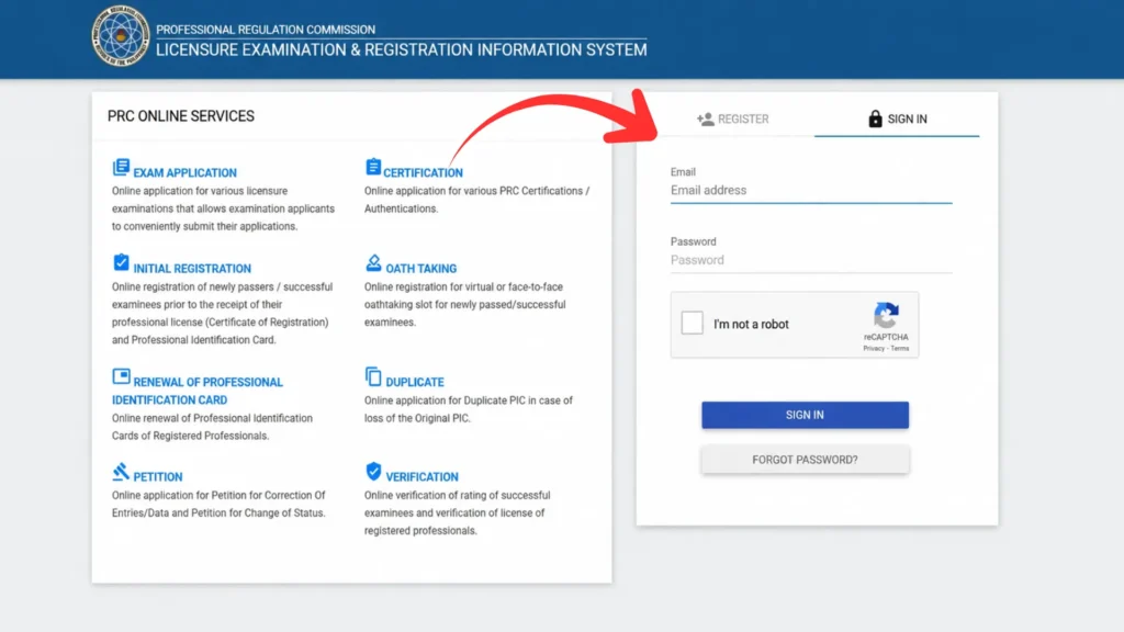 Log In or Create Your PRC LERIS Account Log In or Create Your PRC LERIS Account