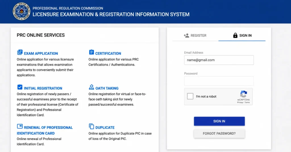 Sign In to Your LERIS Account