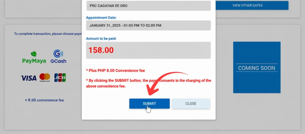 Step 4 Pick a date and pay.