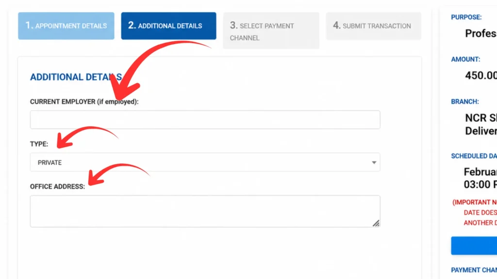 Step 5 Enter Your Additional Details Step 5 Enter Your Additional Details