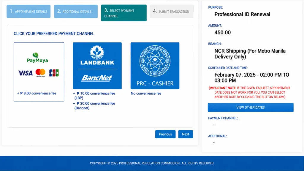 Step 6 Choose Your Payment Channel Step 6 Choose Your Payment Channel