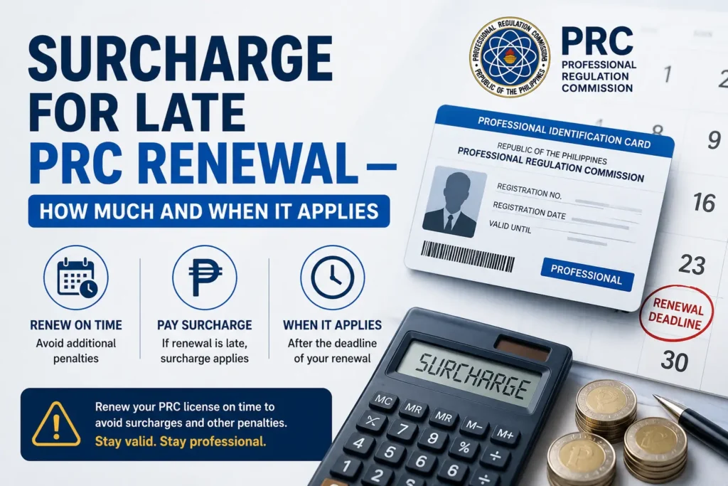Surcharge for Late PRC Renewal — How Much and When It Applies Surcharge for Late PRC Renewal — How Much and When It Applies