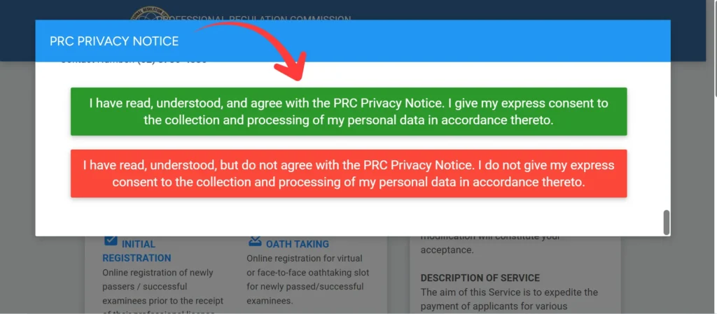 Tick the box agreeing to the Terms and Conditions. Tick the box agreeing to the Terms and Conditions.