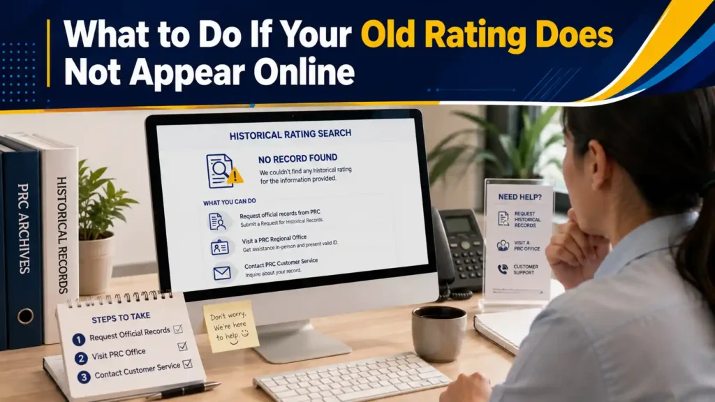 What to Do If Your Old Rating Does Not Appear Online